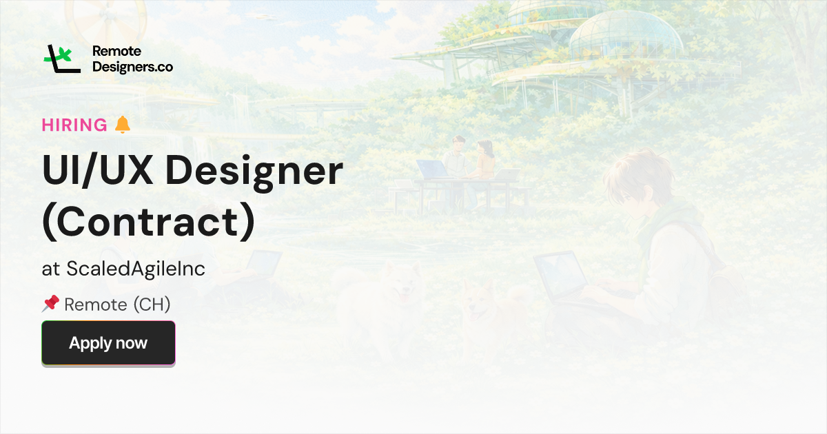 UI/UX Designer (Contract) at ScaledAgileInc - Remote Design Job
